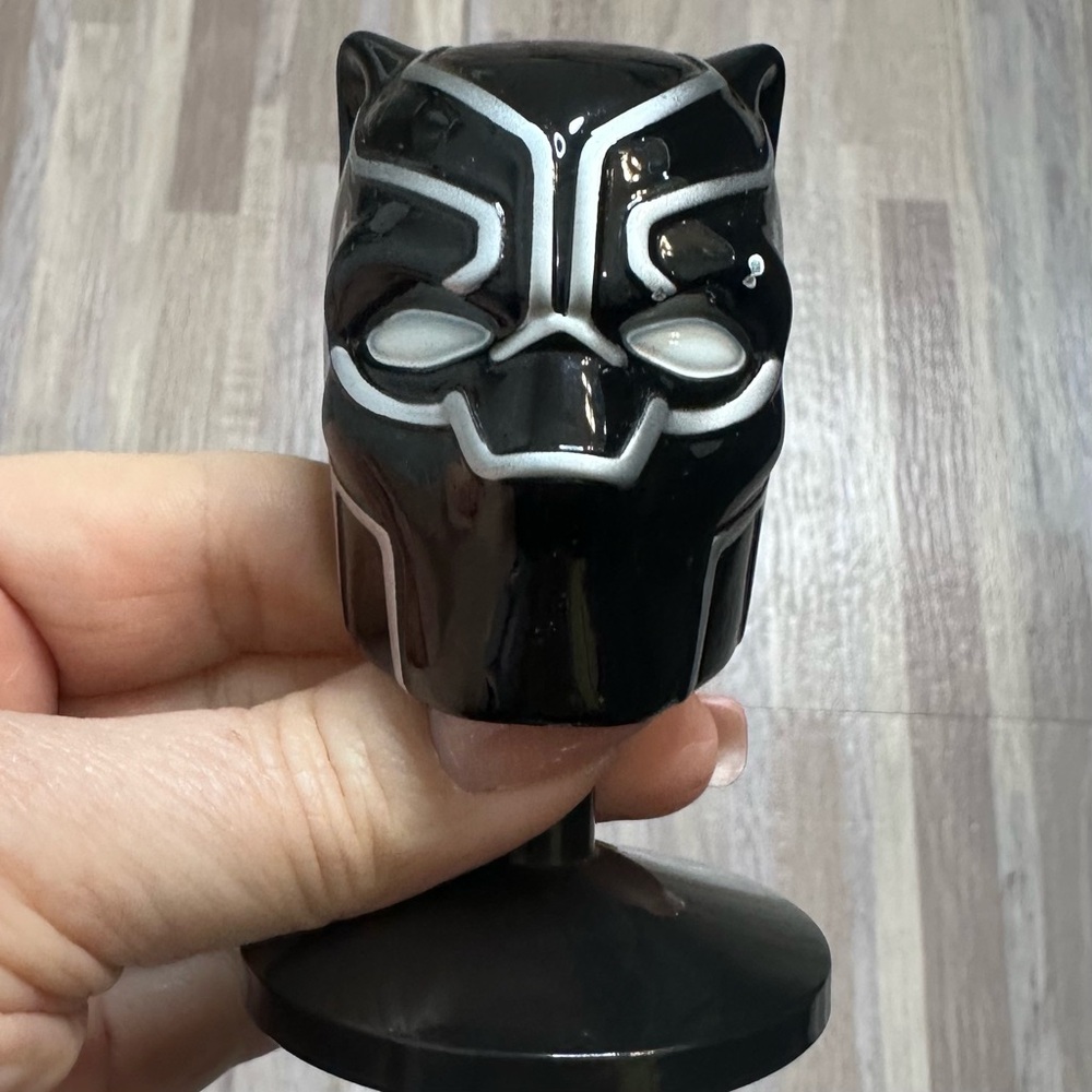 Marvel Avengers Black Panther Die Cast Helmet on Stand